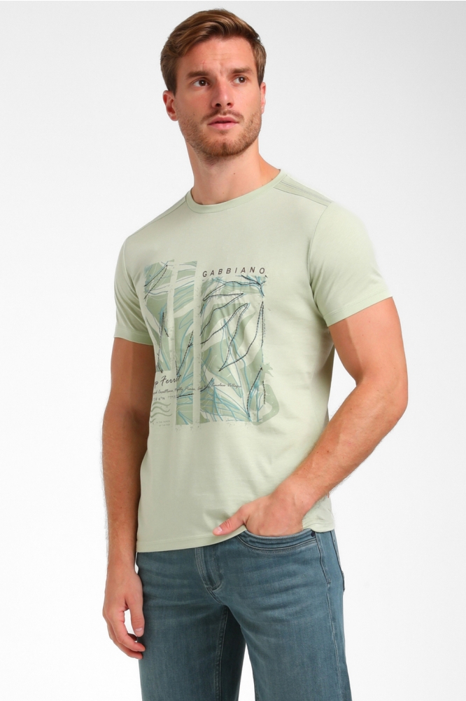 FRONT PRINTED T SHIRT 155913 MINT GREEN